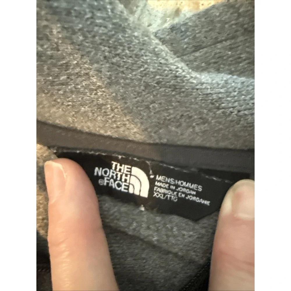 North Face Gray mens 3/4 zip pullover jacket polyester logo‎ specialty edition